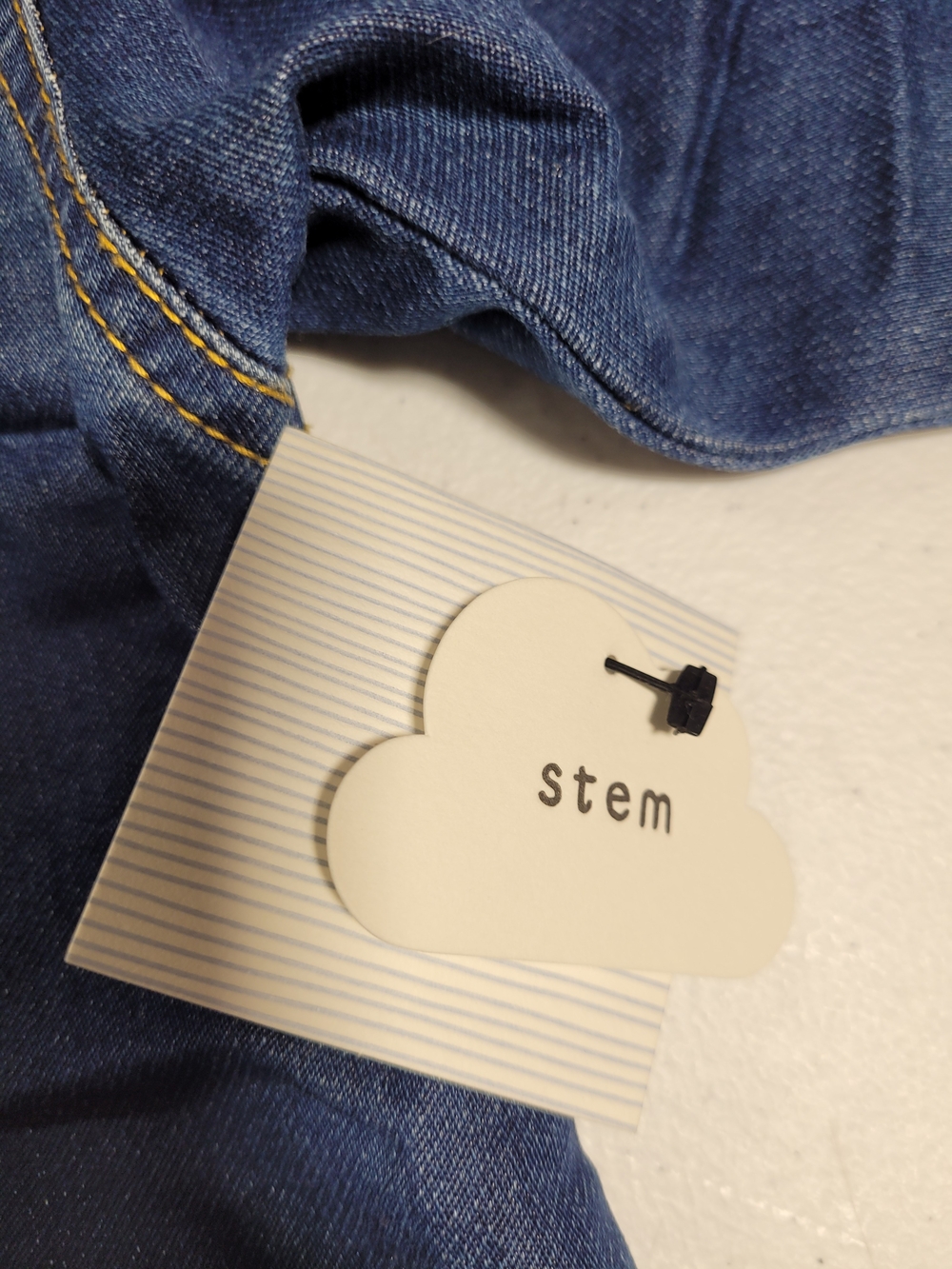 stem Girls' Hooded Denim Jacket in Blue - Picture 3 of 5